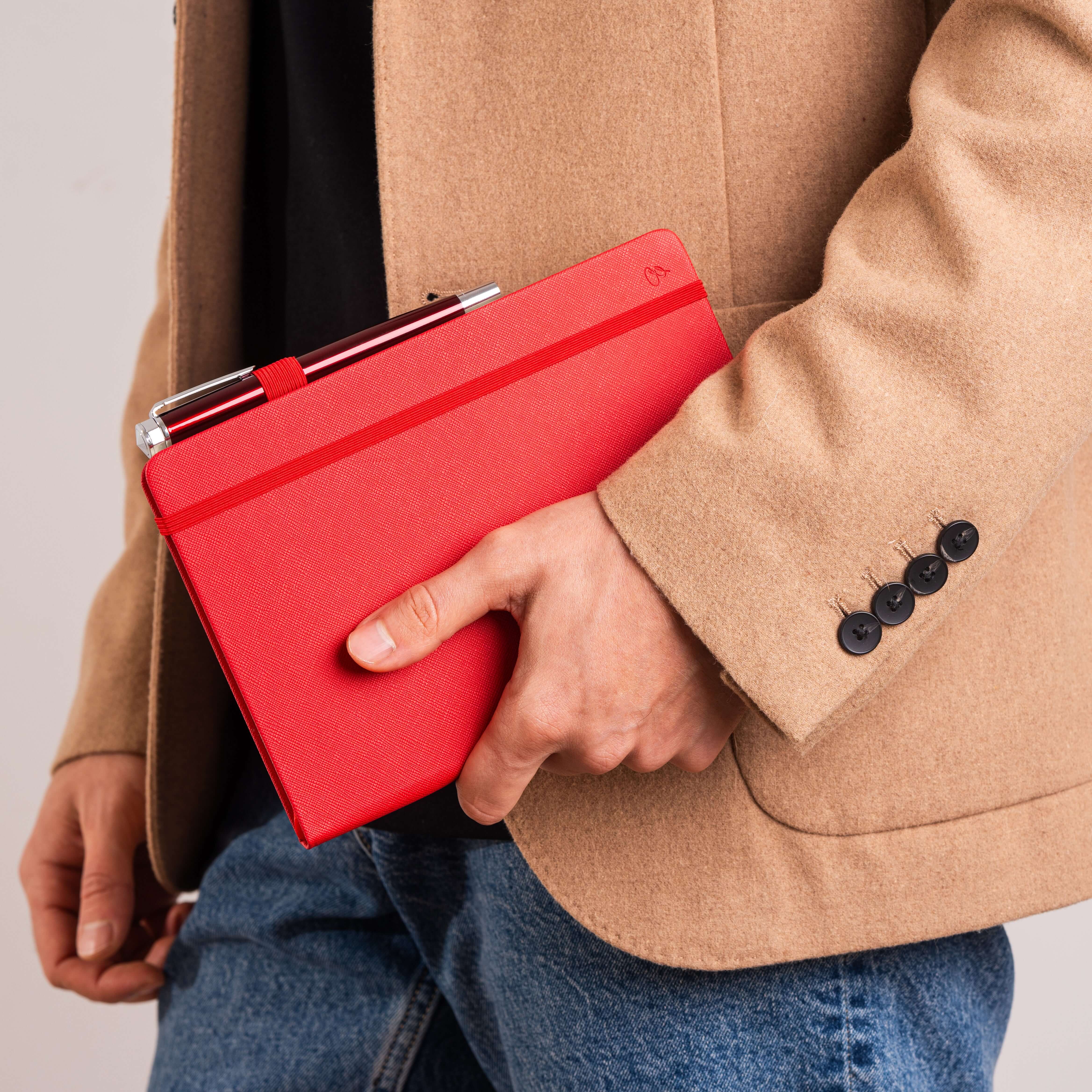 Red Journal - PU Saffiano Leather - Image 5